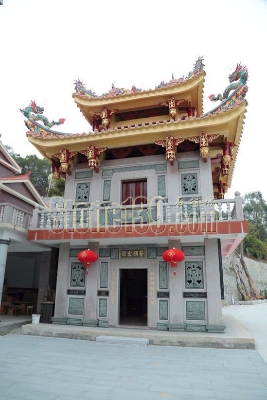 青石是寺廟浮雕建筑常用的石材