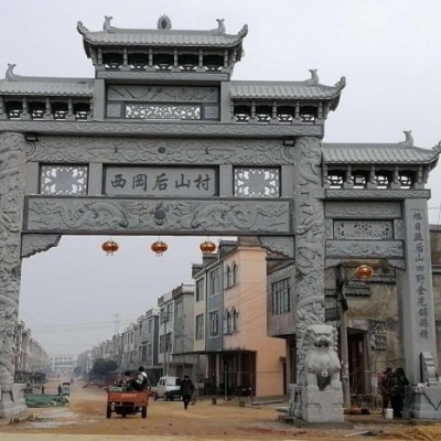 江西石雕牌坊西崗后山村 村鎮(zhèn)石雕牌坊應(yīng)用